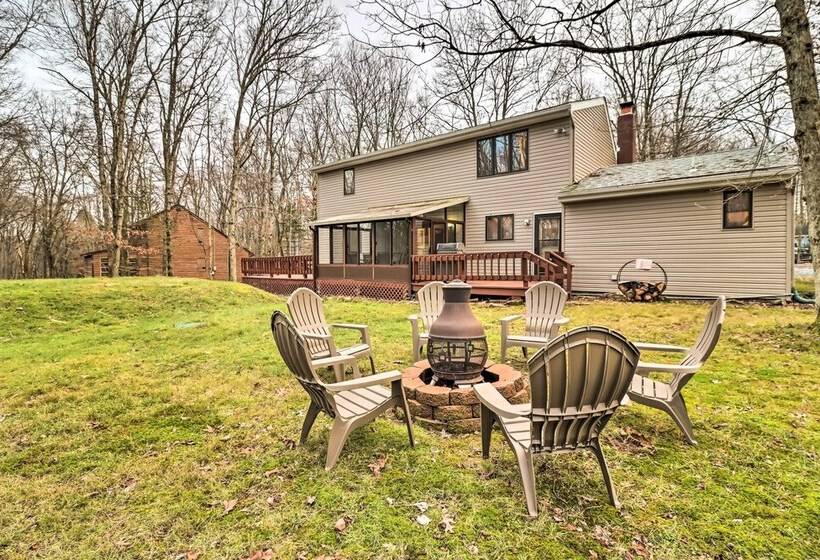 Near Big Boulder Mtn: Cabin W/ Furnished Deck