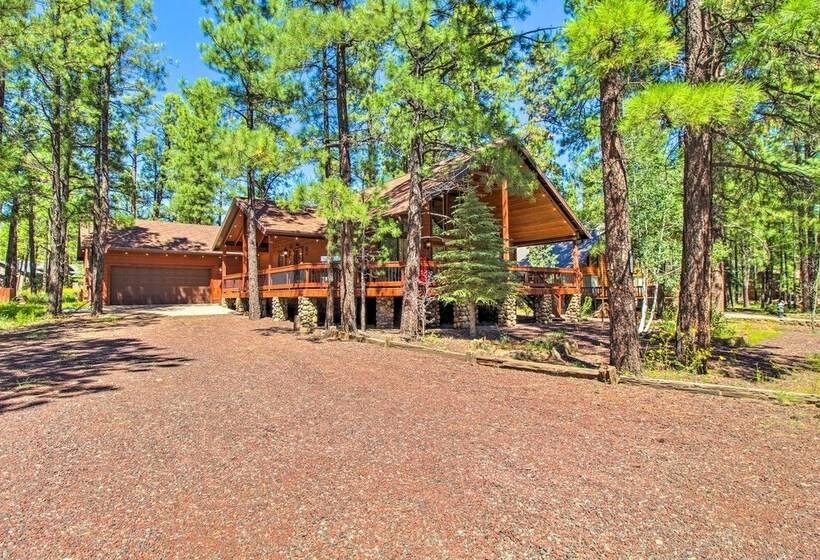 Pinetop Retreat W/ Fire Pit & Game Room!