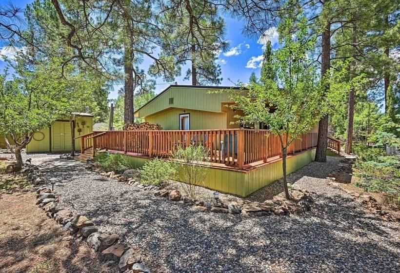 Dog Friendly Munds Park Cabin W/ Deck!