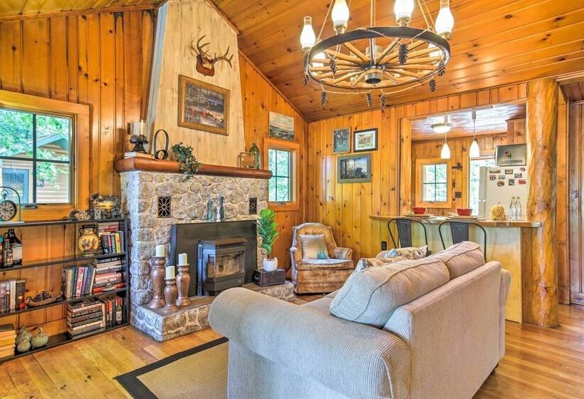 Lakefront Cabin W/ Private Dock & Fire Pit!