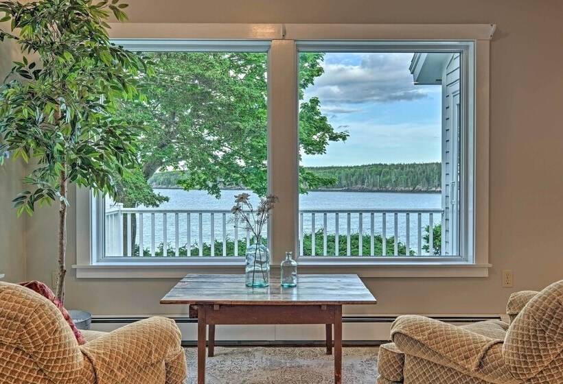 Lovely Waterfront Owls Head Home W/ Own Beach
