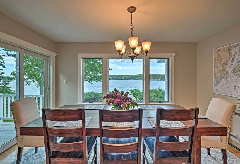 Lovely Waterfront Owls Head Home W/ Own Beach