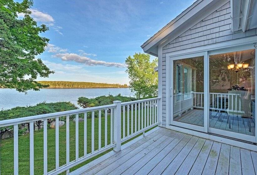 Lovely Waterfront Owls Head Home W/ Own Beach