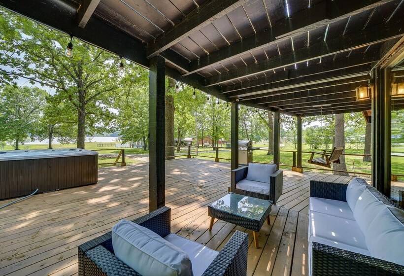 Modern Fairland Log Cabin W/ Lake Access!