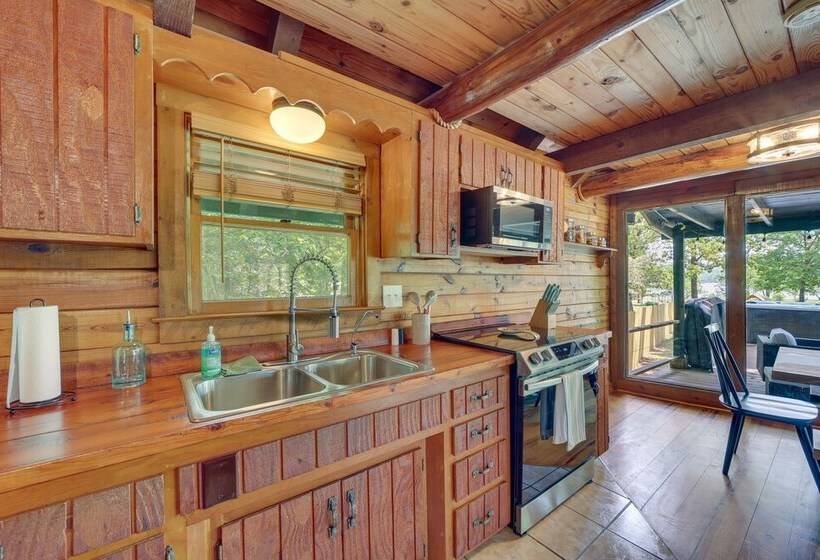 Modern Fairland Log Cabin W/ Lake Access!