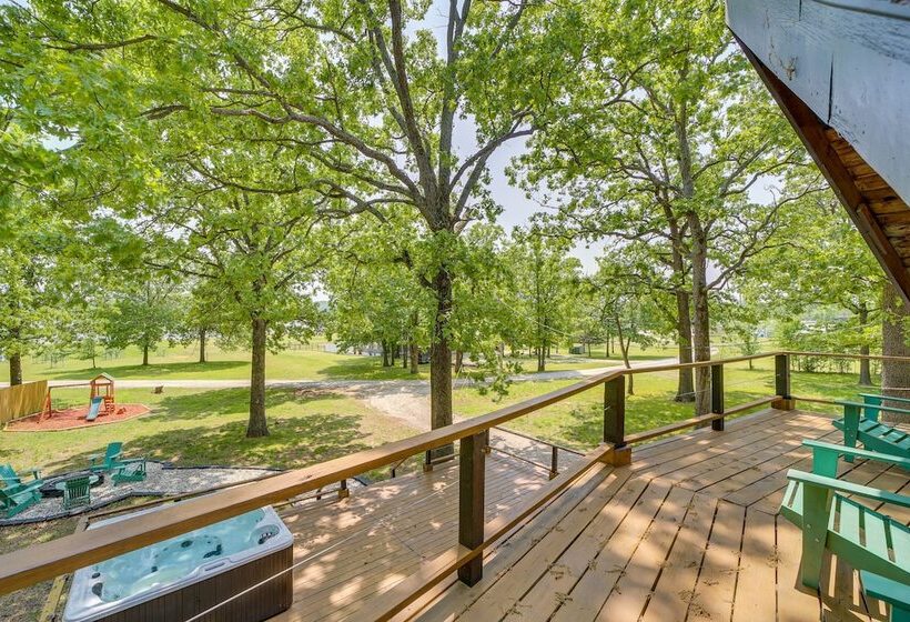 Modern Fairland Log Cabin W/ Lake Access!