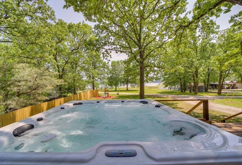 Modern Fairland Log Cabin W/ Lake Access!