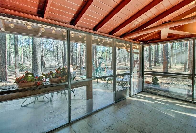 Furnished Patio & Fire Pit: Pinetop Cabin!