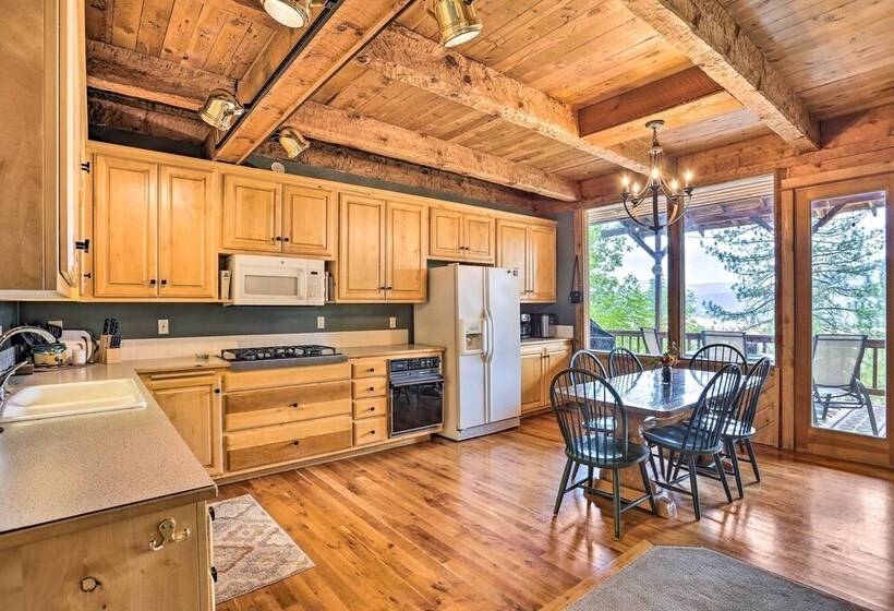 Peaceful Cabin W/ Mtn + River Views, Fire Pit