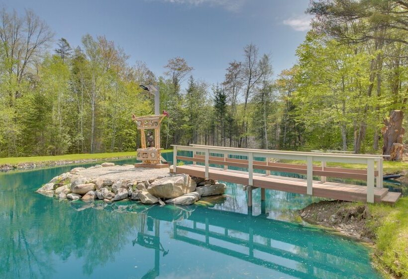 Unique Maine Log Cabin W/ Trout Ponds & Sauna!