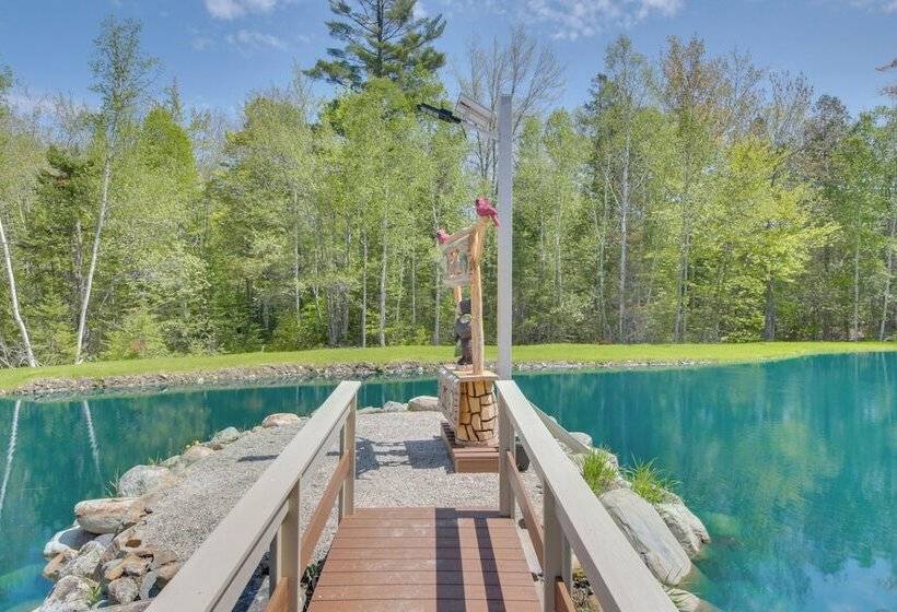 Unique Maine Log Cabin W/ Trout Ponds & Sauna!