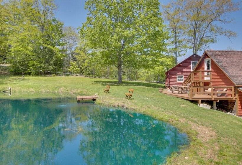 Unique Maine Log Cabin W/ Trout Ponds & Sauna!