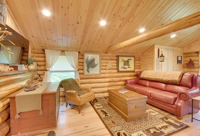 Unique Maine Log Cabin W/ Trout Ponds & Sauna!