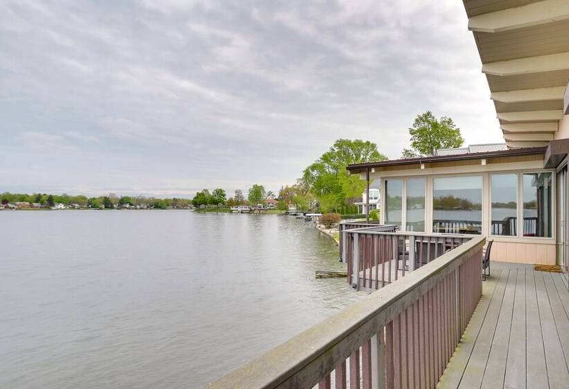 Riverfront Elkhart Rental: Deck & Ping Pong Table!