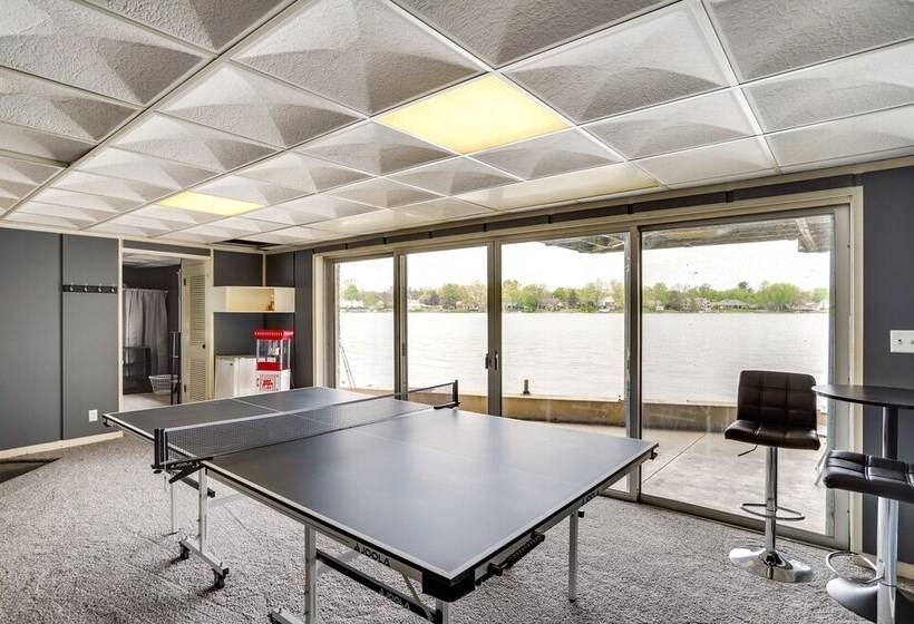 Riverfront Elkhart Rental: Deck & Ping Pong Table!
