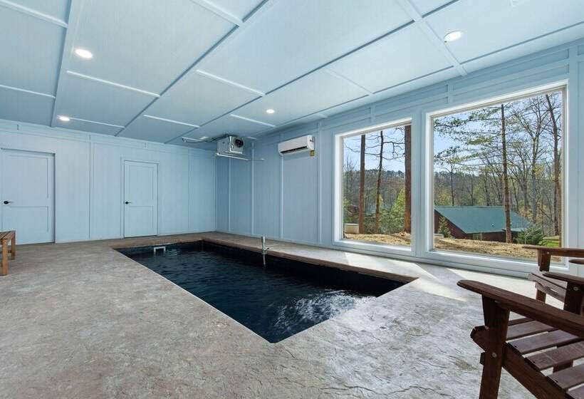 Smoky Poolside Chalet