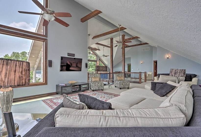 Boat Dock & Kayaks: Luxury Lake Of The Ozarks Home