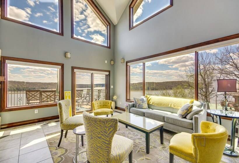 Boat Dock & Kayaks: Luxury Lake Of The Ozarks Home