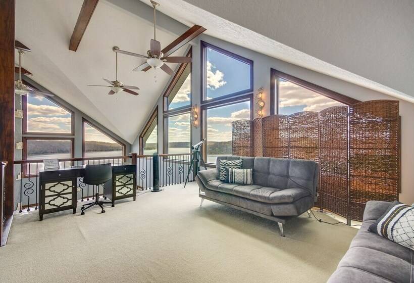 Boat Dock & Kayaks: Luxury Lake Of The Ozarks Home