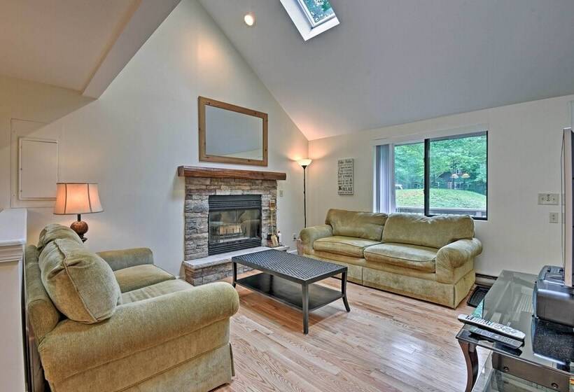 Deck & Fire Pit: Pocono Lake Home Near Skiing!