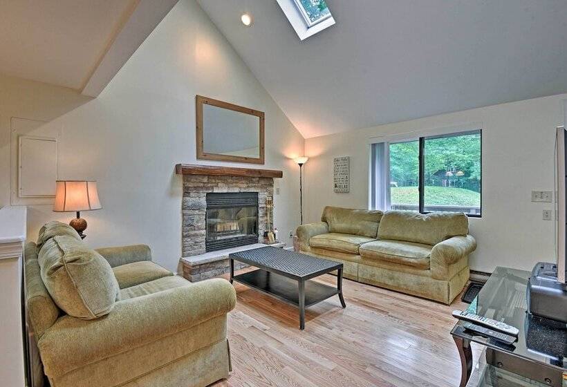 Deck & Fire Pit: Pocono Lake Home Near Skiing!