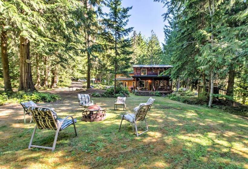 Rustic Sequim Cabin W/ Fire Pit & Forested Views!