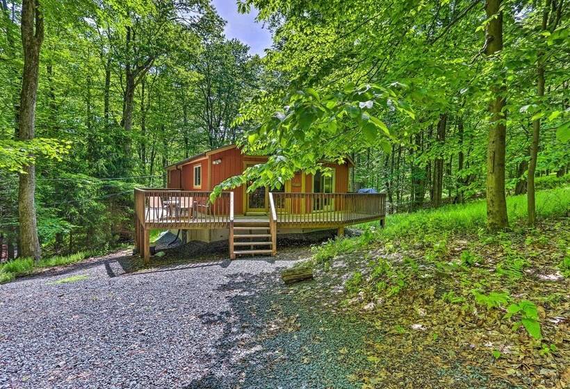 Walk To Lake & Beach: Pocono Cabin W/ Fire Pit