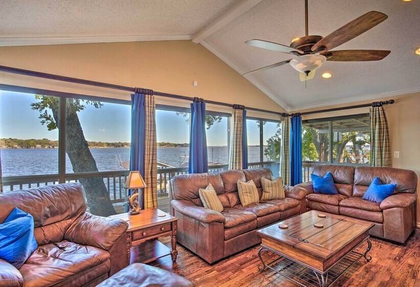 Dock & Fire Pit: Waterfront Cedar Creek Lake Home