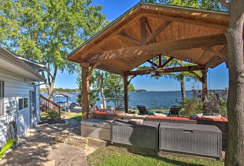 Dock & Fire Pit: Waterfront Cedar Creek Lake Home