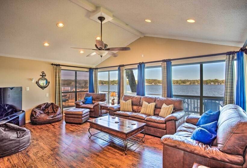 Dock & Fire Pit: Waterfront Cedar Creek Lake Home