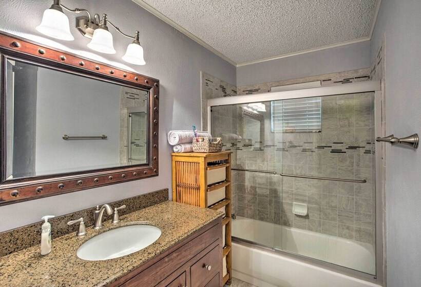 Dock & Fire Pit: Waterfront Cedar Creek Lake Home