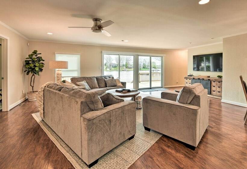 Waterfront Home W/ Private Beach On Lake Norman!