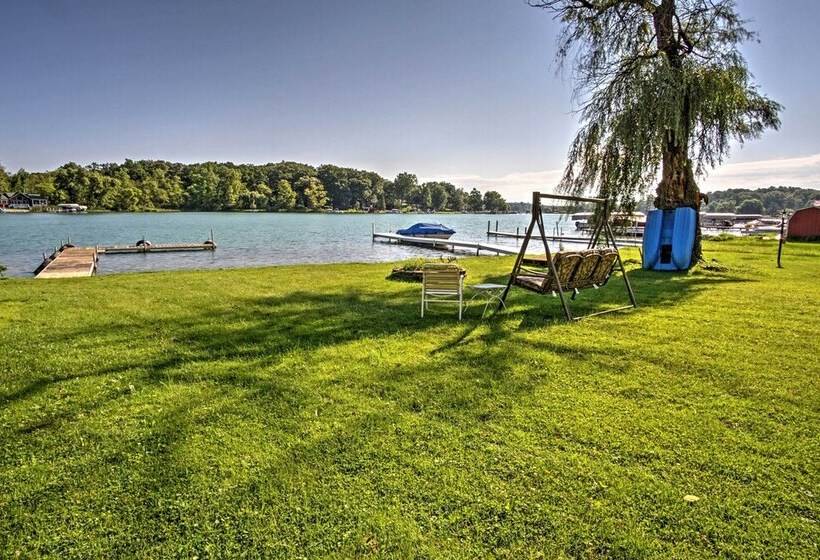 Waterfront Vandalia House W/ Dock On Donnell Lake!