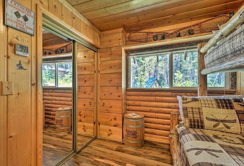 Alpine Adventures: Cozy Log Cabin W/ Deck & Views!