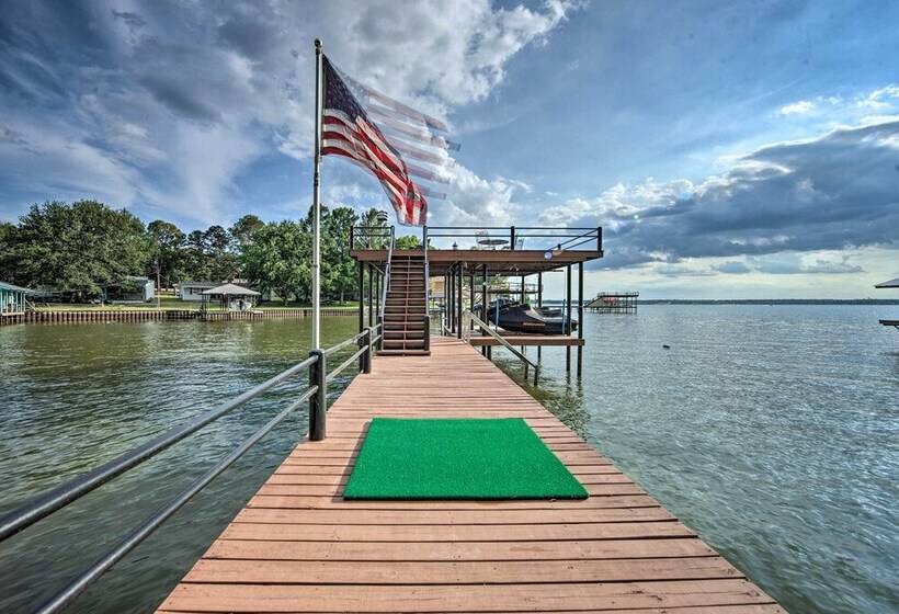 Private Dock & Sunset Views: Gun Barrel City Home