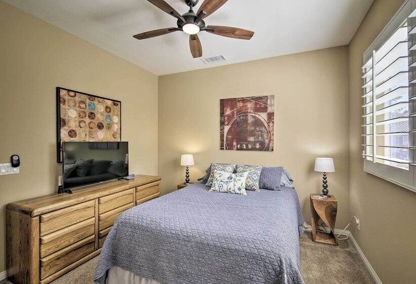 Pool & On Site Golf Course: Modern Indio Retreat