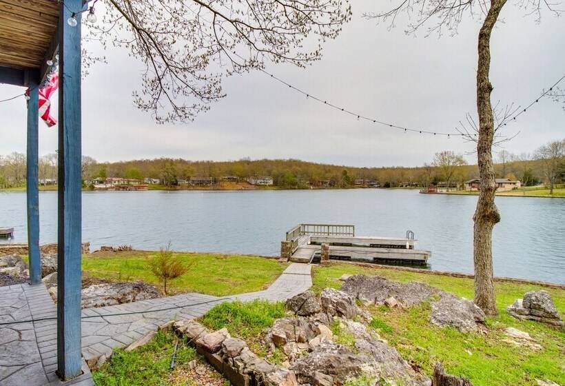 Lakefront Arkansas Abode Deck, Grill & Fire Pit!