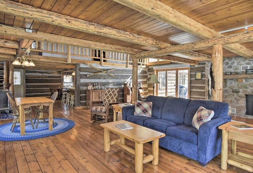 Log Cabin On The Wolf River W/ Private Hot Tub!