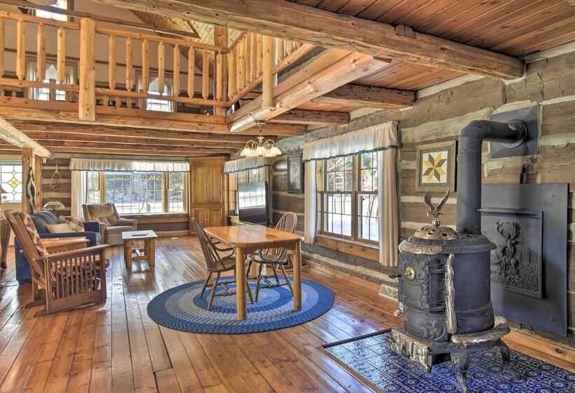 Log Cabin On The Wolf River W/ Private Hot Tub!
