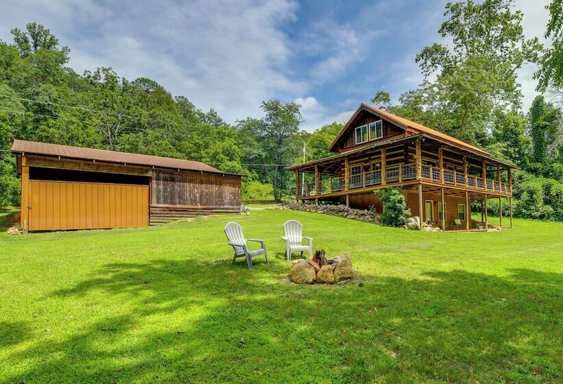 Stunning Creekside Cosby Cabin W/ Deck + Fire Pit!
