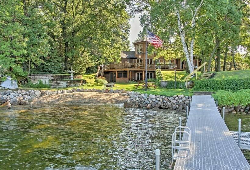 Waterfront Crosslake House: Private Dock & Beach!