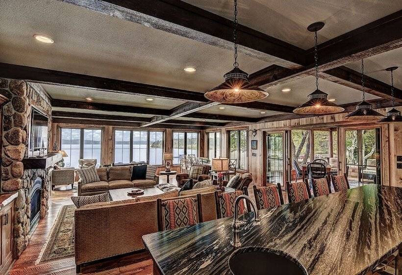 Waterfront Star Lake Cabin, Boat Dock On Site