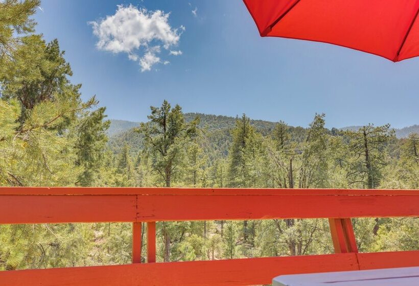 Colorful Alpine Cabin W/ Deck & Mountain View