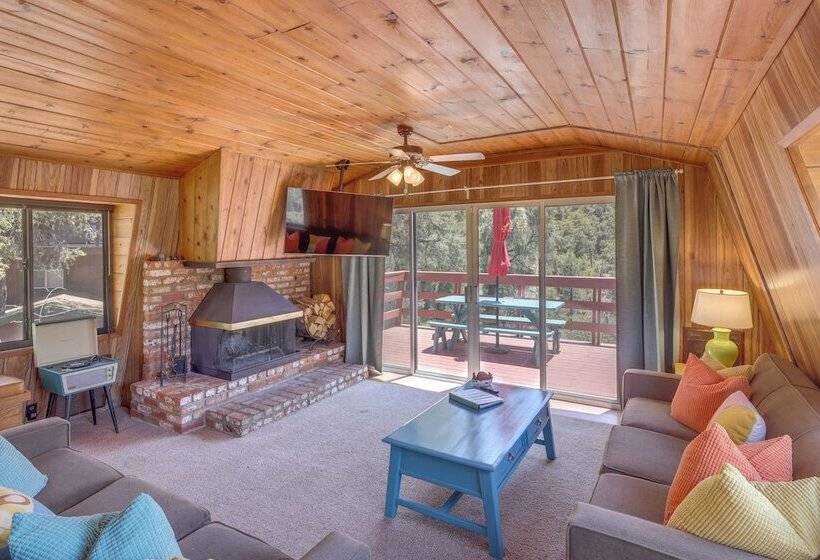 Colorful Alpine Cabin W/ Deck & Mountain View