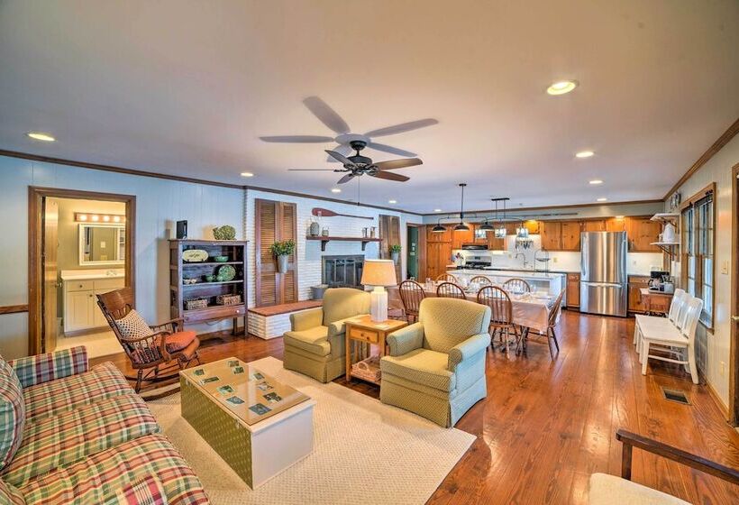 Lakefront Harrison Home W/ Sunroom, Deck, & Dock!