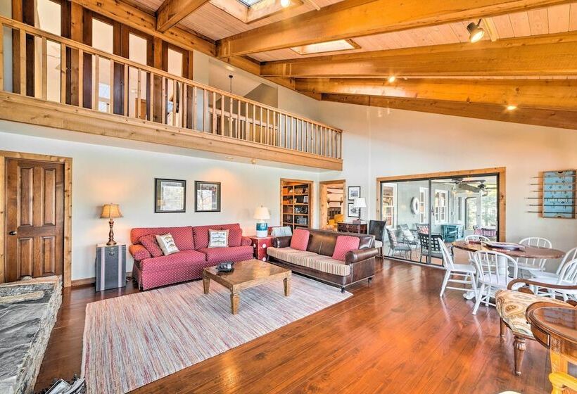 Lakefront Harrison Home W/ Sunroom, Deck, & Dock!