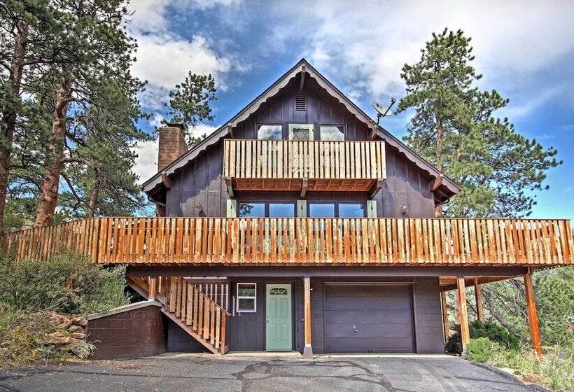 Peaceful Pines Estes Park Home: Longs Peak View