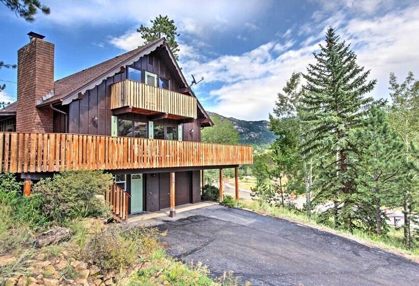 Peaceful Pines Estes Park Home: Longs Peak View