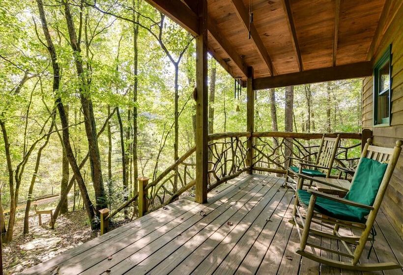 Hot Tub + Furnished Porch: Balsam Grove Cabin