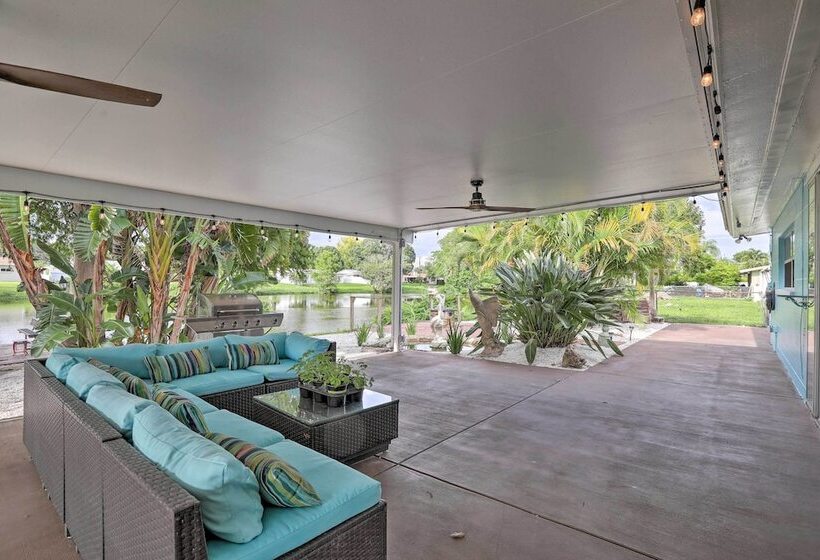 St Pete Retreat W/ Spacious Patio & Pond View